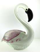 Hand Blown Art Glass Swan Figurine