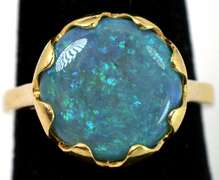 Commanding Opal Ring in 14KT Yellow Gold