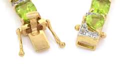 Charming 15.53CTW Peridot & Topaz Bracelet in Vermeil