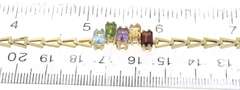 Fabulous Multi Colored Gemstone Yellow Gold Bracelet