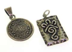 Lot of 2 Sterling Silver Pendants