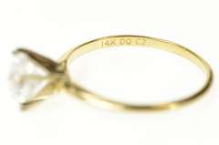 14K Yellow Gold Classic Round Solitaire Travel Engagement Ring