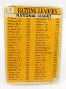 1962 National League Batting Leaders Baseball Card