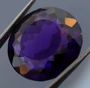 Huge round cut 31.72ct royal purple created Amethyst