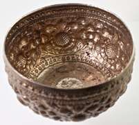 Beautifully Hand Chased Burmese Silver Bowl