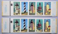 2 Scarcer 25 Cent US Lighthouse Stamp Booklets
