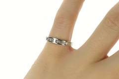 Platinum 0.42 Ctw Baguette Diamond Wedding Band Ring