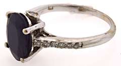 Regal Sapphire and Diamond 14kt Ring