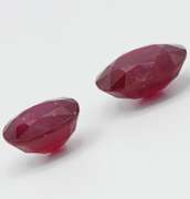 2 BLOOD RED NATURAL RUBY (GF) OVAL CUT