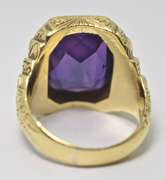 Stately Beautifully-Detailed 18K Amethyst Ring