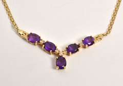 Amethyst and Diamond Necklace