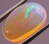 4.35ct block and ribbon pattern semi black Jelly Opal