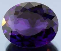 Oval cut 27.14ct royal purple created Amethyst