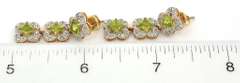 Sparkling Peridot & Topaz Dangle Earrings in Vermeil