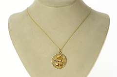 14K Yellow Gold Retro Pearl Ruby Sapphire Piano Charm/Pendant