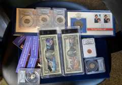 Estate Lot Of Coins In Holder