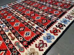 FINE  COLORFUL HAND KNOTTED KLIM 6.6x9.7