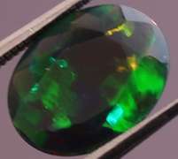 Raven black block and floral pattern 1.66ct Black Opal