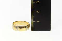 14K Yellow Gold 5.3mm Art Deco Orange Blossom Wedding Band Ring