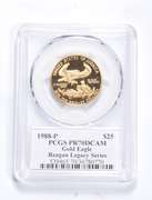 PR70 DCAM 1988-P $25 American Eagle 1/2 Oz Gold Reagan Legacy - PCGS