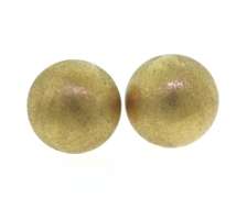 Elegant 18kt Satin Finish Dome earrings
