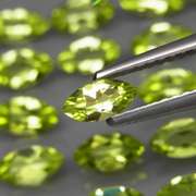 Marquise cut! Unheated! 7.38ct Peridot set!