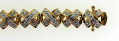 Sterling Silver In Gold Plated Crossover X Bracelet