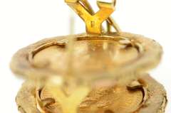 14K Yellow Gold 1945 Dos y Medio 2.50 Pesos Coin French Clip Earrings