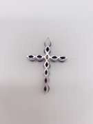 14kt Gold, Blue Sapphire, & Diamond Cross Pendant