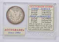 A3-65 1891 Morgan Silver Dollar - Accugrade Graded