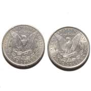 2 1889 Slider Morgan Dollars