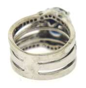 Breathtaking 18kt Blue Sapphire and Diamond Halo Ring