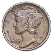 1919-D Mercury Silver Dime