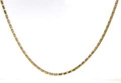 Fancy Yellow Gold Wheat Link Chain Necklace