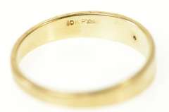 10K Yellow Gold Classic Diamond Grooved Men's Wedding Ring