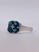 Beautiful 14kt Gold, Blue Sapphire, & Diamond Cocktail Ring