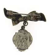 Virgin Mary and Jesus  Pin Brooch on Sterling Silver