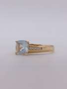 14kt Gold Topaz and Diamond Cocktail Ring