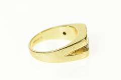 14K Yellow Gold Men's Squared Diamond Statement Wedding Ring