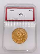 1888 $10 Liberty Head Coin VF35