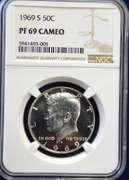 1969 S 50 C NGC PROOF 69 CAMEO