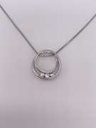 14kt White Gold & Diamond Pendant Necklace