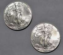2 2021 Unc Silver Eagles