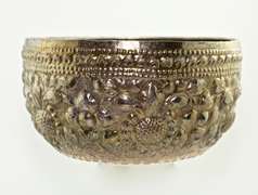 Beautifully Hand Chased Burmese Silver Bowl