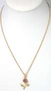 Sweet Rose Necklace in Two-Tone 10KT & 14KT Gold