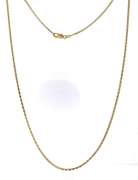 Fancy Yellow Gold Wheat Link Chain Necklace