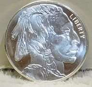 One Ounce Silver Round PRF Indian/Buff