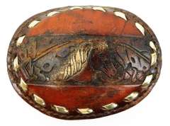 Big Vintage Leather Horse Buckle