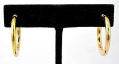 Sturdy Hoop Earrings in 14KT Yellow Gold