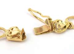 Sweet Heart-Linked Bracelet in 14KT Yellow Gold